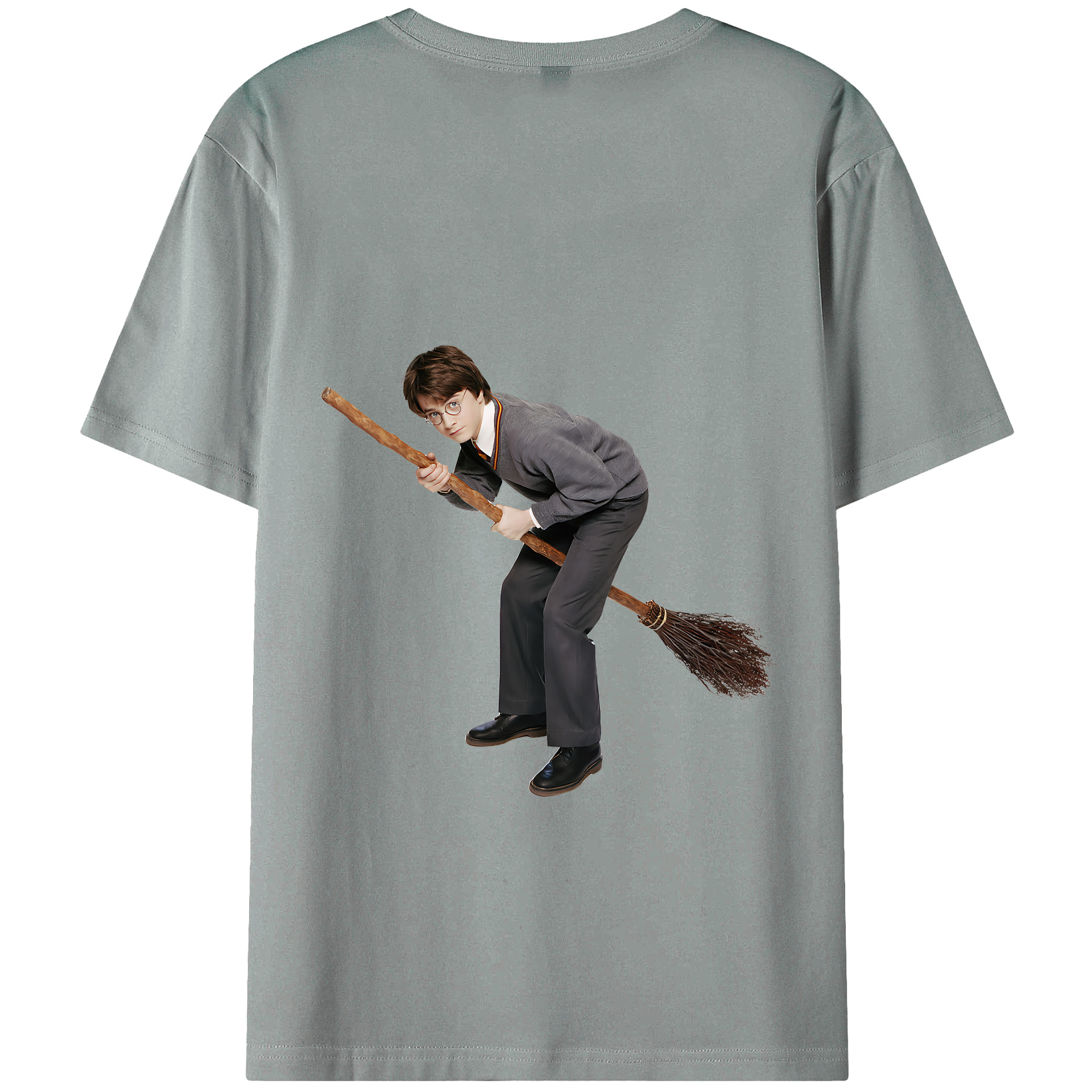 （画像用） Harry Potter ハリー・ポッターシリーズ 綿100％ メンズ半袖Tシャツ（バックプリント） 通気性